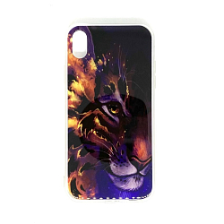 Силиконовый чехол NONAME для iPhone XR Тигр, чёрный (3)