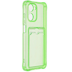 Задняя накладка ZIBELINO Silicone Card Holder для Realme 10 4G (мятный) защита камеры