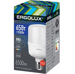 Лампа светодиодная ERGOLUX HW 65W 6500K E27