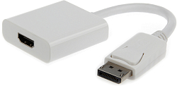 Переходник DisplayPort <--> HDMI GEMBIRD белый (A-DPM-HDMIF-002-W)