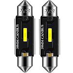 Лампа светодиодная AVS SV052 T11/белый/ (SV8,5) series PRO light CANBUS CSP 1860 39мм 12-24V., блистер 2 шт