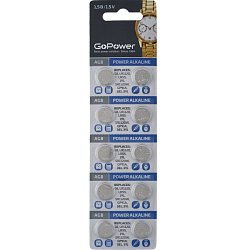 Элемент питания GoPower AG08/LR1120/LR55/391A/191 BL-10 (10/1000/3600)