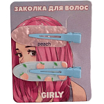 Набор заколок для волос GIRLY 2 шт. "Summer pattern", pink 121P-015-04