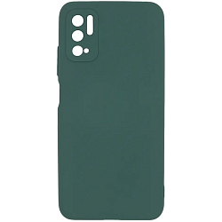 Задняя накладка PERO LIQUID SILICONE для Xiaomi POCO M3 Pro темно-зеленый
