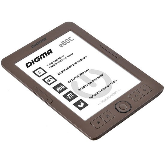 Электронная книга DIGMA E60C 6" коричневая