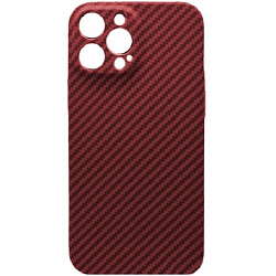 Силиконовый чехол LUXO CARBON для iPhone 12 PRO MAX (красный)