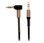 Кабель Jack 3.5 <--> Jack 3.5  1.0м FAISON HUPA02, круглый, силикон, боковой, белый