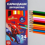Карандаши Человек-паук 24 цв., трехгранные
