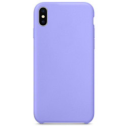 Силиконовый чехол SILICONE CASE для iPhone XS сиреневая (не оригинал)