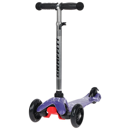 Самокат GRAFFITI фиолетовый, колеса световые 5290580