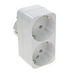 Тройник ФОТОН АМ 16-2Е 2гн. 16A с/з белый