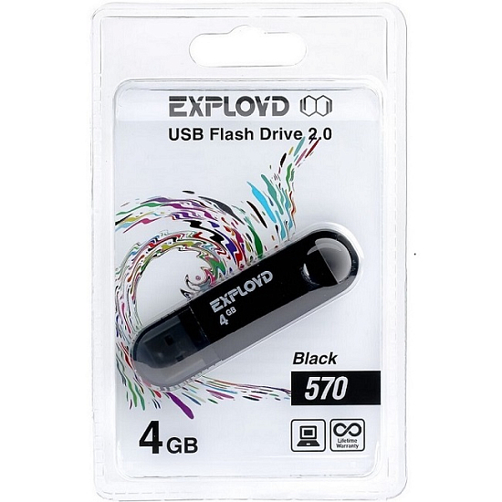 USB  4Gb Exployd 570 чёрный