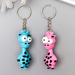 Брелок резина "Жираф с выпученными глазами" МИКС 6х2х2,5 см   6988893