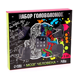 Головоломка металлическая «Мозг человека», набор 5 шт. 3302583