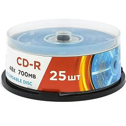 Диск CD-R MIREХ 48Х 700МБ Cake-box-25