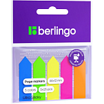 Флажки-закладки пластиковые Berlingo "Ultra Sticky", 12*44мм, стрелки, 25л*5 неоновых цве LSz_41101