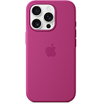 Силиконовый чехол SILICONE CASE MagSafe для iPhone 16 Pro Funhsia (+ анимация NFC Clear) c LOGO
