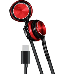 Наушники WALKER H735, красные, Type-C