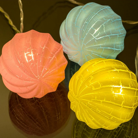 Гирлянда "Нить - с насадками" 2 м, «Шар 3», 2хАА, PERFEO