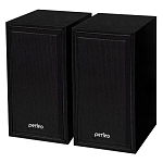 Колонки 2.0 PERFEO (PF-84-BK) CABINET чёрное дерево (2*3Вт)