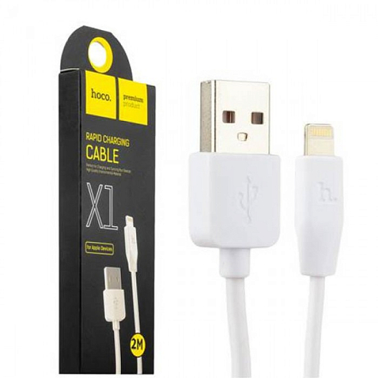 Кабель USB <--> Lightning  2.0м HOCO X1 белый
