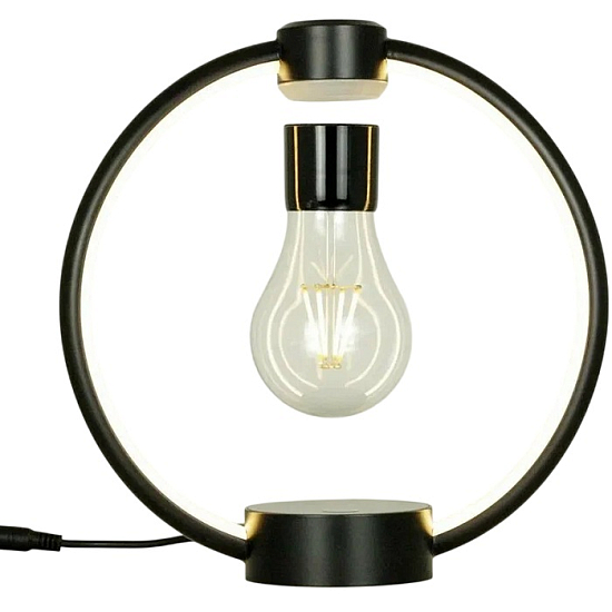 Светильник левитирующая лампа в круглой подставке Black