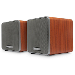 Колонки 2.0 SMARTBUY CUBES, коричневая (SBA-4700) (2*3Вт)