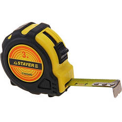 Рулетка 3м х 16мм STAYER MASTER 34025-03_z01 в ударостойком обрезиненном корпусе