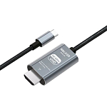 Кабель HDMI <--> Type-C  2.0м WALKER WHD-58 серый, 4К (без доп. питания)