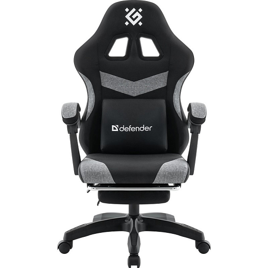 Кресло игровое DEFENDER Runa PRO Черный/серый, ткань, класс2