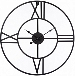 Часы настенные РУБИН "Классика", из металла, d=56 см, открытая стрелка, черный (5602-001)