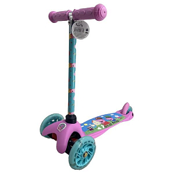 Самокат СВИНКА ПЕППА 120 и 80 мм,свет,рег.рул S00022-PP22-50