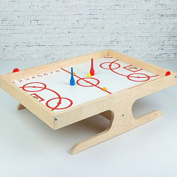 Игра настольная деревянная «Магнитный хоккей с мячом»