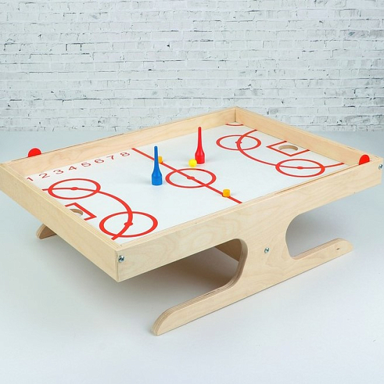 Игра настольная деревянная «Магнитный хоккей с мячом»