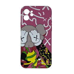 Задняя накладка NONAME для iPhone 12, матовый, с рисунком (Микс)