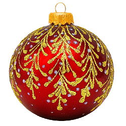 Шар "Заснеженная ветвь", 85мм, в подарочной упаковке КУ-85-194148