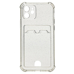 Задняя накладка SC300 для iPhone 12 (black) с карманом для пластиковых карт