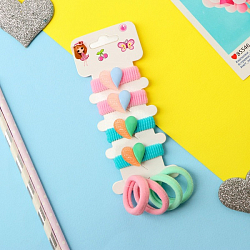 Резинка для волос "Лапочка" (набор 8 шт) сердечки