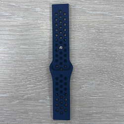 Универсальный силиконовый ремешок NIKE 20-22mm, тёмно-синий