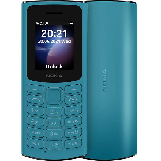 Телефон Nokia 105 DS TA-1557 Cyan (1GF019CPG6C02)