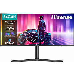 Монитор игровой 34" Hisense 34G6H (3440-1440/ VA/ 165Hz), чёрный (Уценка) 