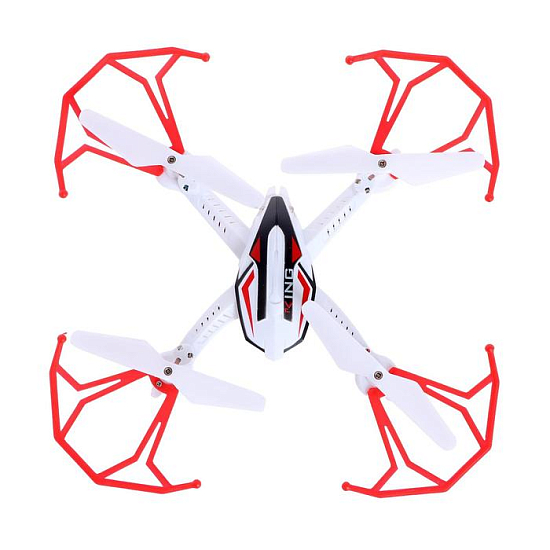 Квадрокоптер р/у SKYDRONE, работает от аккумулятора, цвет красный