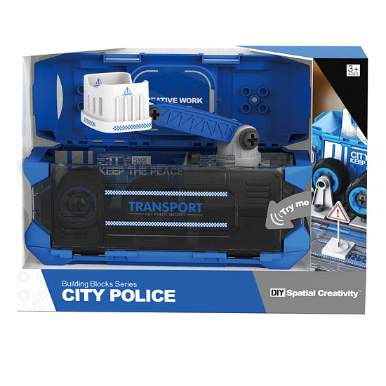 Конструктор LEI Meng Полицейский участок (50 дет., 26х11,5 см, отвёртка, звук)