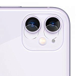 Противоударное стекло на камеру 3D ZIBELINO для iPhone 12 Pro с фокусировкой вспышки