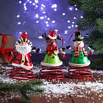 Ёлочное украшение "Новогодняя пружинка" персонажи 6х14 см, микс   6954020