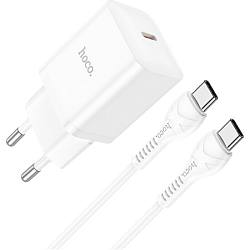 Сетевое ЗУ 1Type-C 3A HOCO N27, Innovative, белый, 20Вт, QC3.0, PD3.0