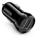 Авто ЗУ  2USB 2.4A UGREEN ED018 (50875) черный
