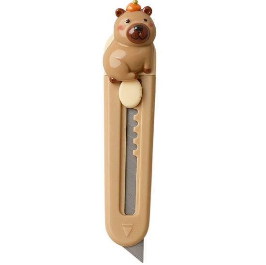 Канцелярский нож "Capybara tomato", brown