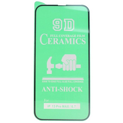 Противоударное стекло CERAMIC для iPhone 13 Pro Max матовое (тех. пак)