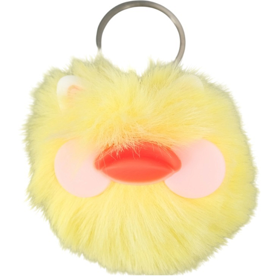 Брелок - Пушистик на кольце "Необычный утёнок" жёлтый 10х6х6 см   10707369